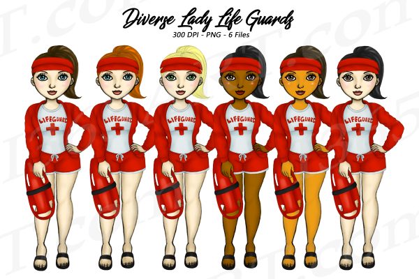 Female Lifeguards Clipart