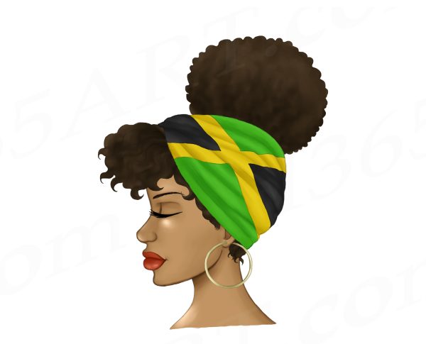 Black Woman Wearing Headwrap Clipart