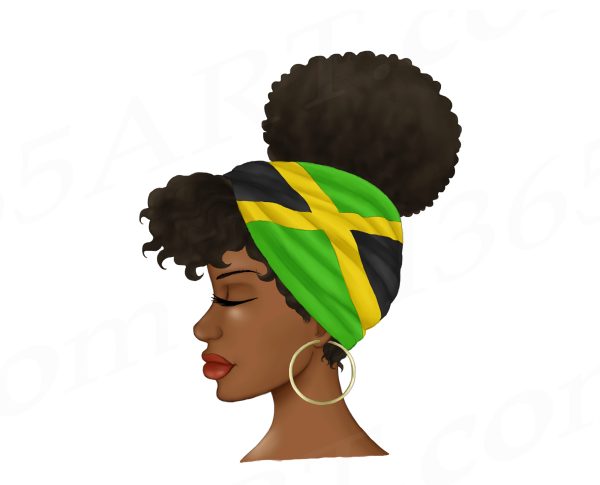 Black Woman Wearing Headwrap Clipart