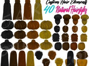 Natural Hairstyles Best Friends Clipart