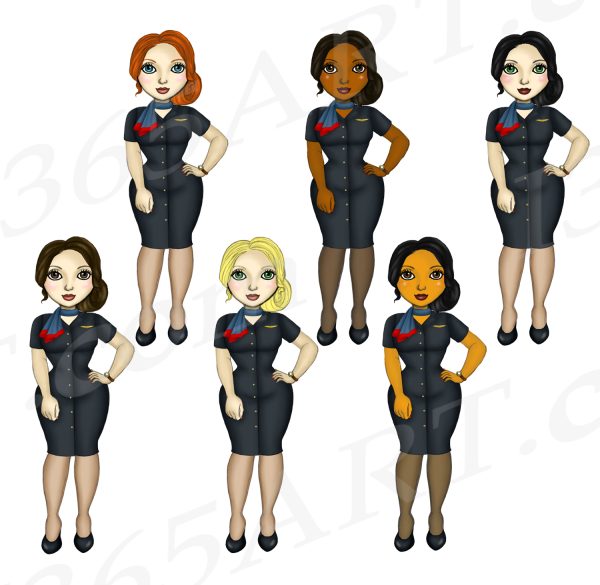 Flight Attendant Clipart