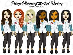 Pharmacist Medical Workers Clipart