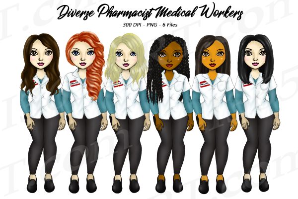 Pharmacist Medical Workers Clipart