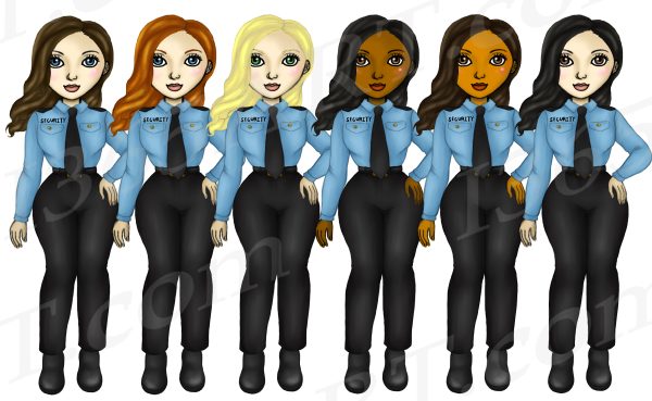 Woman Security Guard Clipart