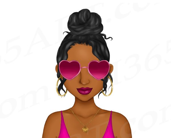 Heart Glasses Lady Clipart