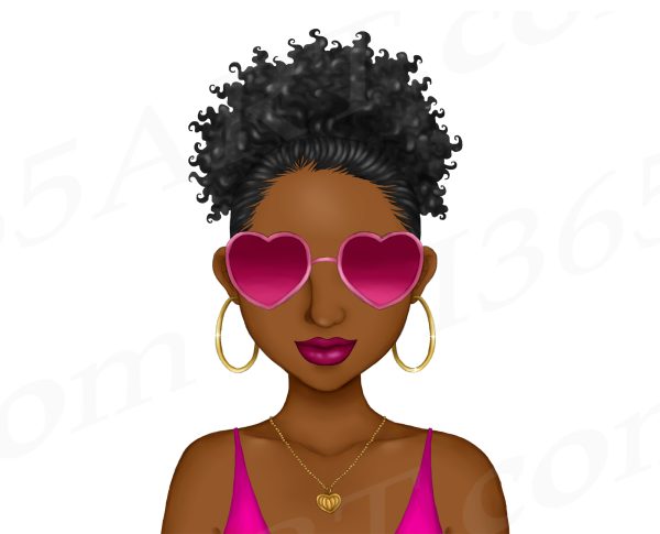 Heart Glasses Lady Clipart