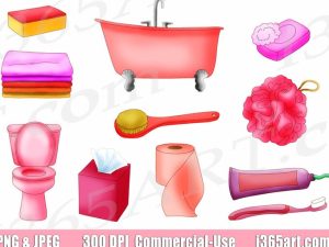 Pink Bathroom Clipart