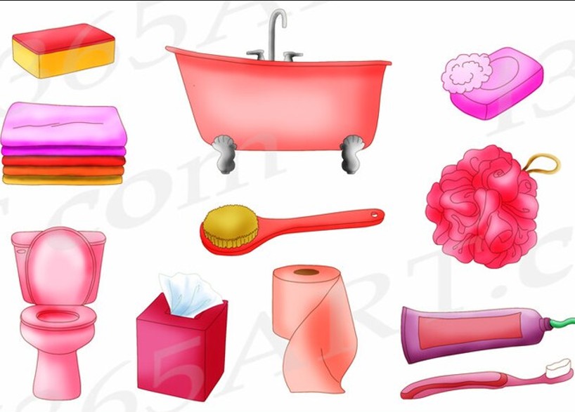 Pink Bathroom Clipart