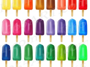 Rainbow Popsicle Clipart