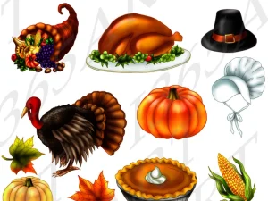Thanksgiving Elements Clipart