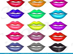 Rainbow Lips Clipart