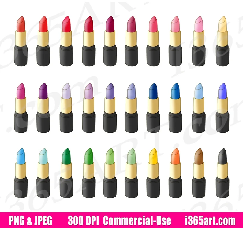 Rainbow Lipstick Clipart