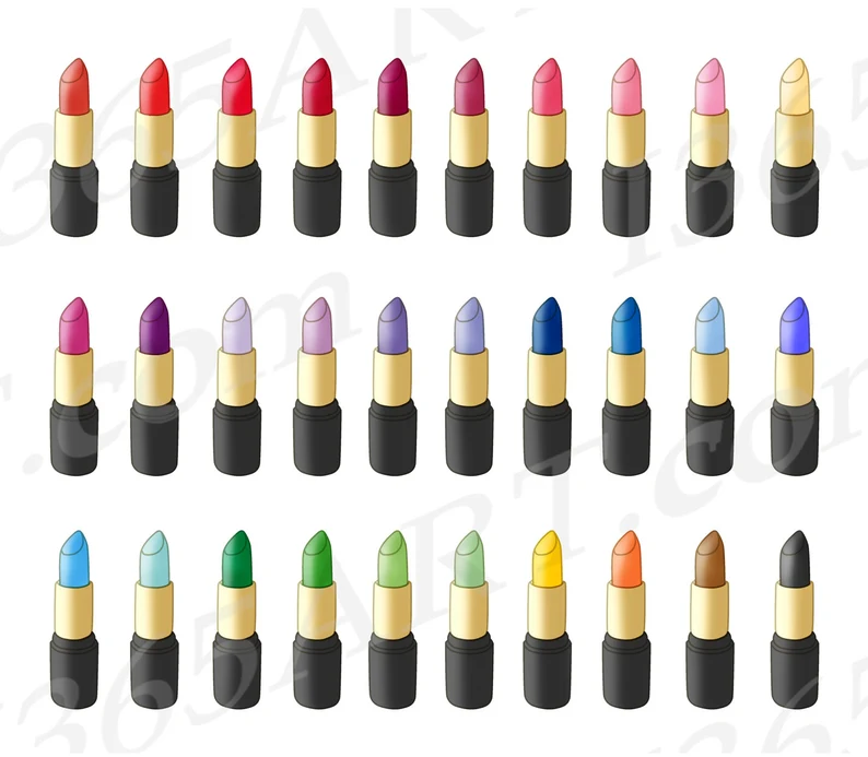 Rainbow Lipstick Clipart