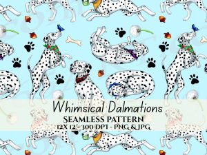Dalmatian Seamless Pattern