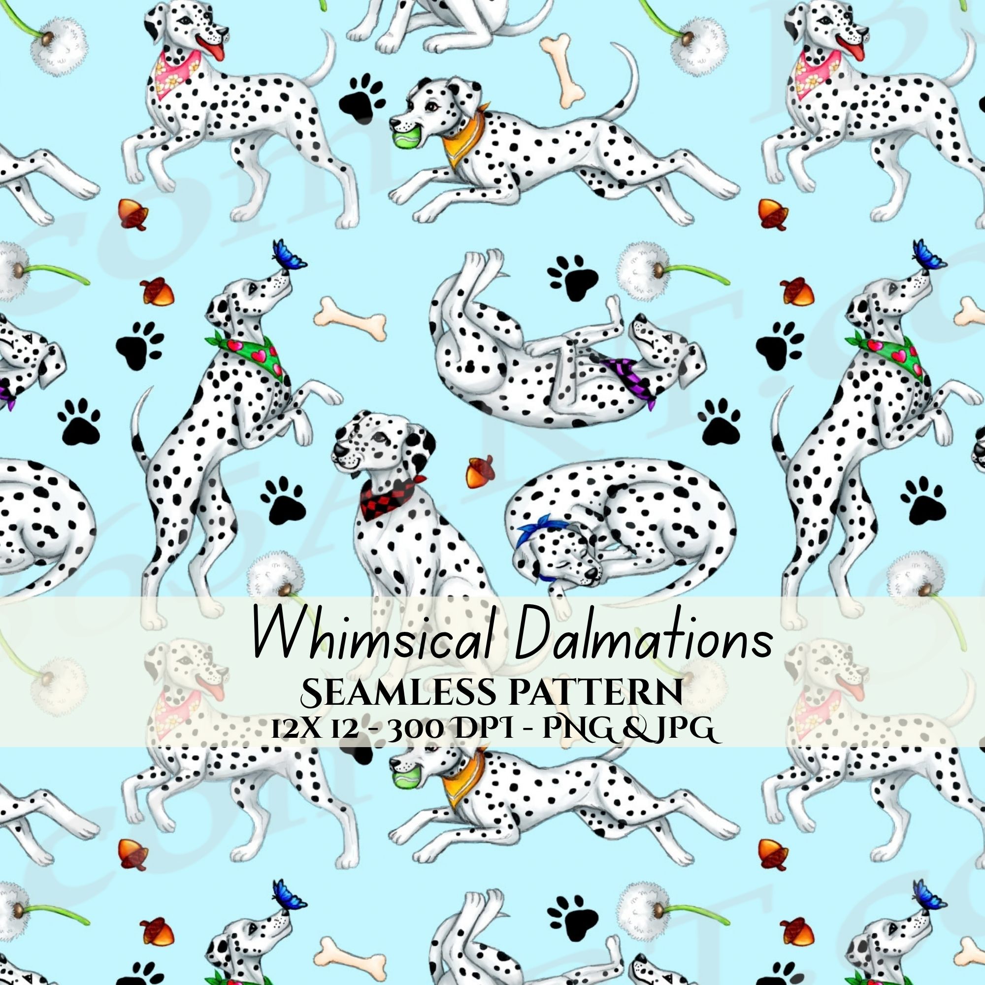Dalmatian Seamless Pattern
