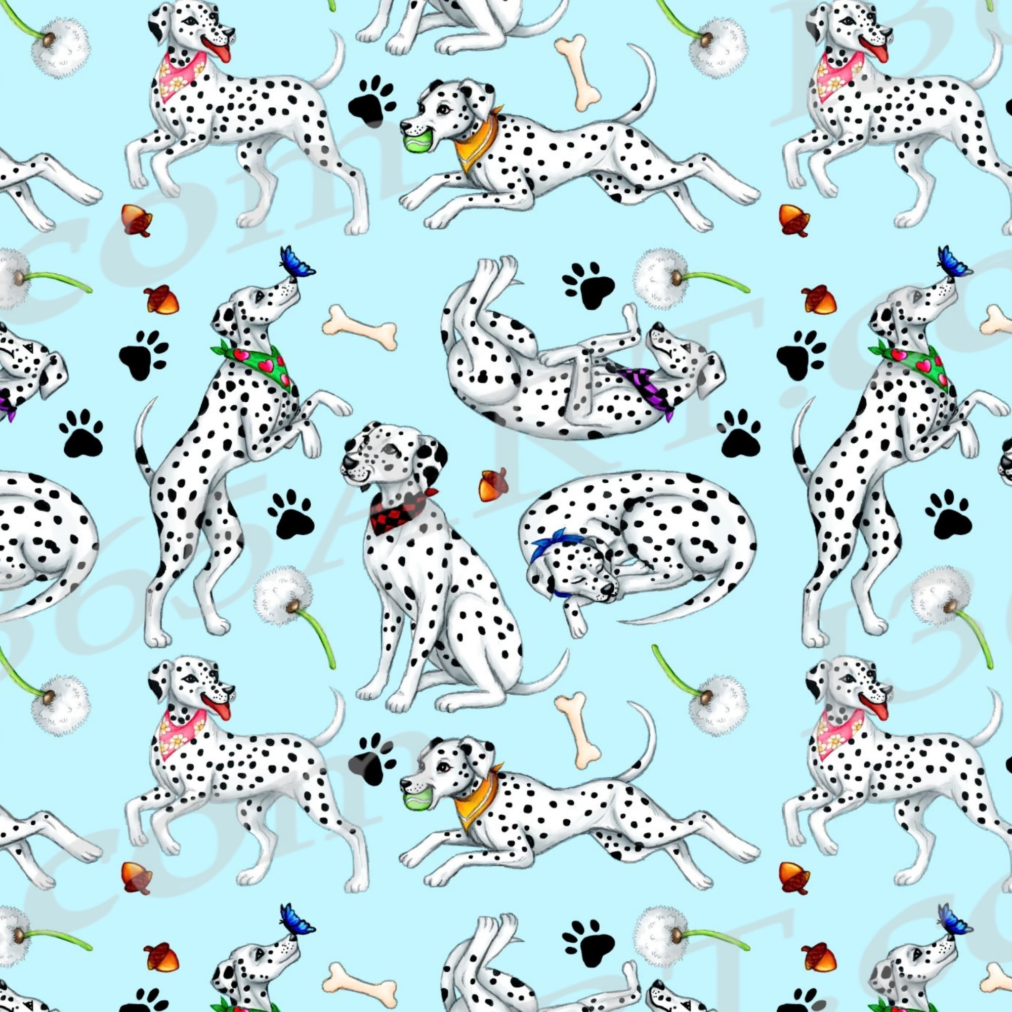 Dalmatian Seamless Pattern
