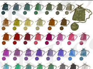 Rainbow Knitting Work Clipart