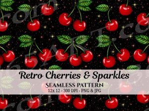 Retro Cherries Seamless Pattern