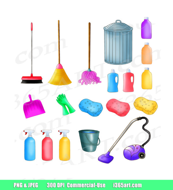 cleaning supplies clipart